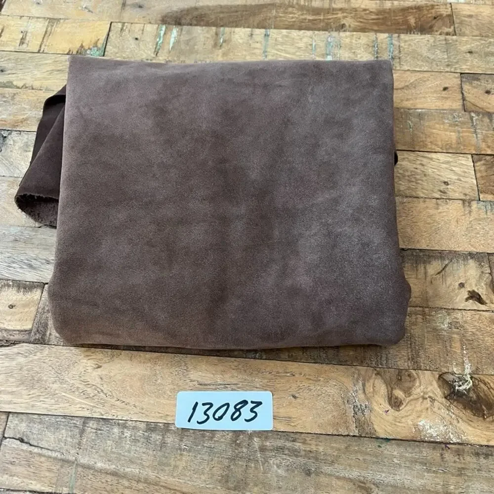 Genuine Cowhide Suede Leather Skin Organic Shape For Crafting or Upholstery
